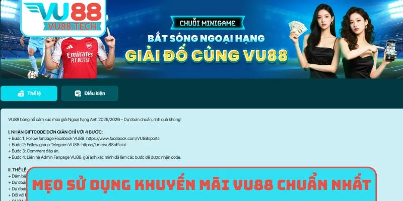 Mẹo sử dụng khuyến mãi VU88 chuẩn chỉnh nhất