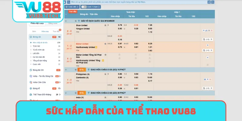 Sức hấp dẫn của thể thao VU88